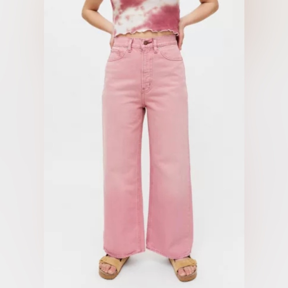 Urban Outfitters BDG High and Wide Jeans in Color Washed Rose Size 28